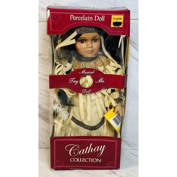 Cathay Collection Art Vintage Cathay Collection Porcelain Hand Crafted Native American Doll New 2 Poshmark